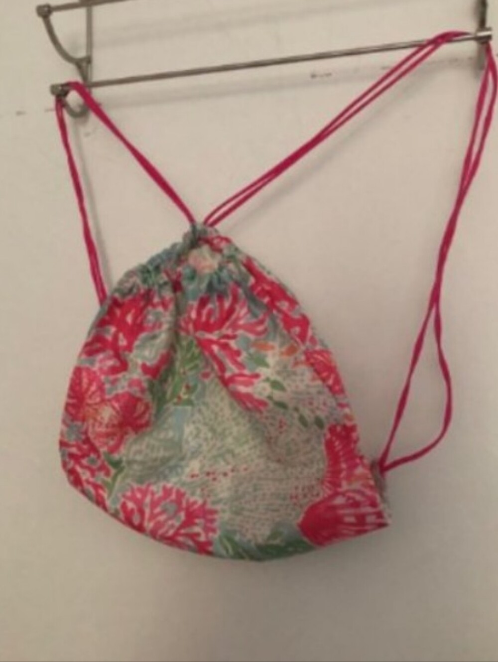 Lilly Pulitzer Coral Cay Drawstring Backpack One Size